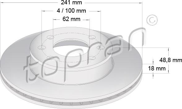 Topran 820 765 - Bremžu diski www.autospares.lv