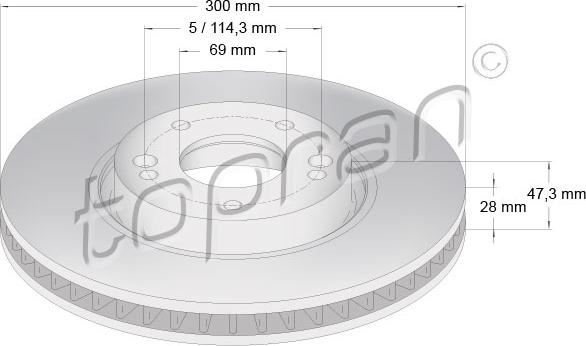 Topran 820 766 - Bremžu diski www.autospares.lv