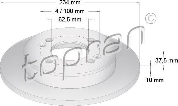 Topran 821 169 - Bremžu diski www.autospares.lv