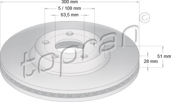 Topran 304 952 - Brake Disc www.autospares.lv