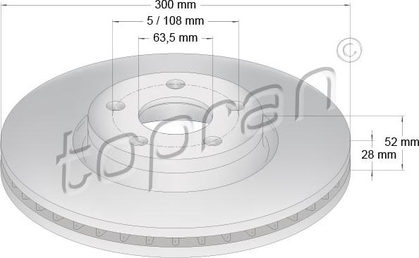 Topran 304 437 - Bremžu diski www.autospares.lv