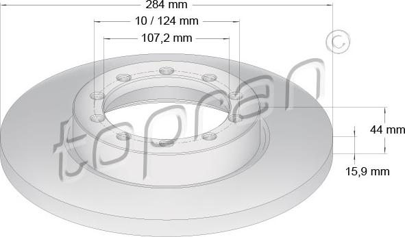 Topran 304 616 - Bremžu diski www.autospares.lv