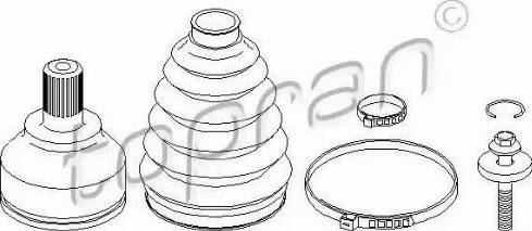 Topran 304 007 - Šarnīru komplekts, Piedziņas vārpsta www.autospares.lv