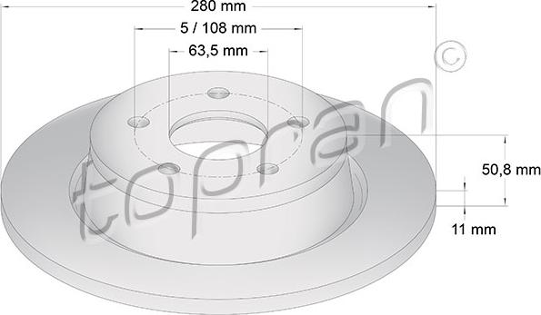 Topran 304 249 - Bremžu diski autospares.lv