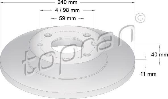 Topran 304 230 - Bremžu diski www.autospares.lv