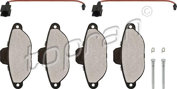 Topran 304 229 - Тормозные колодки, дисковые, комплект www.autospares.lv