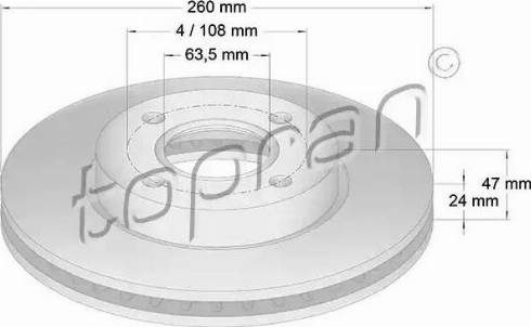 Topran 300 265 - Bremžu diski www.autospares.lv