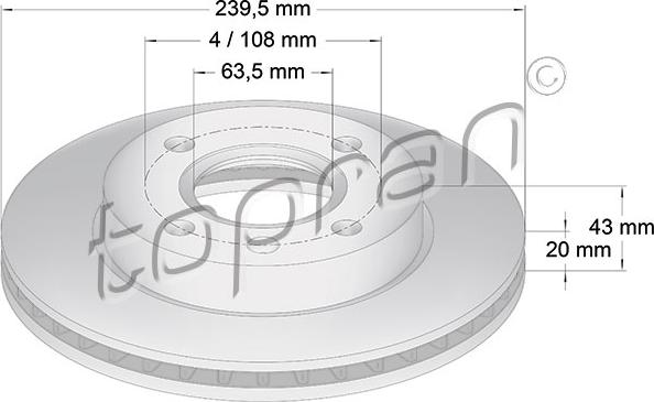 Topran 301 908 - Bremžu diski autospares.lv