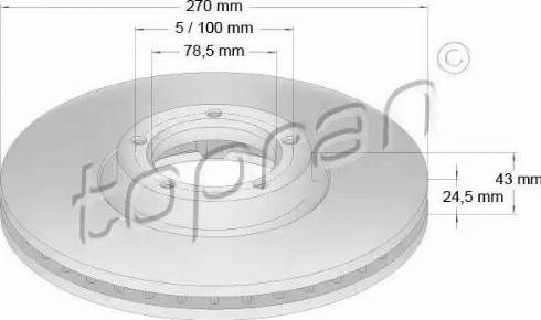 Topran 301 166 - Bremžu diski www.autospares.lv