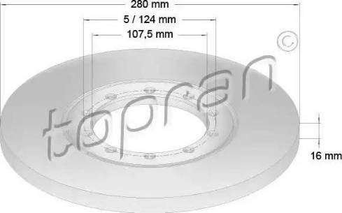 Topran 303 970 - Brake Disc www.autospares.lv