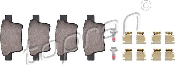 Topran 302 054 - Brake Pad Set, disc brake www.autospares.lv