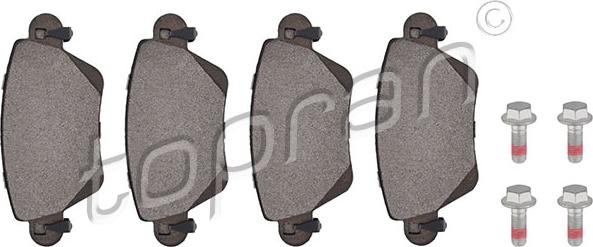 Topran 302 051 - Brake Pad Set, disc brake www.autospares.lv