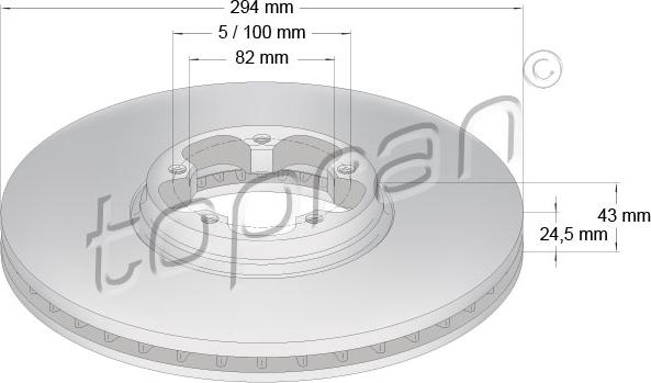 Topran 302 087 - Bremžu diski www.autospares.lv