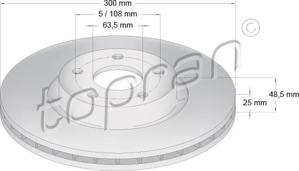 Topran 302 342 - Bremžu diski autospares.lv