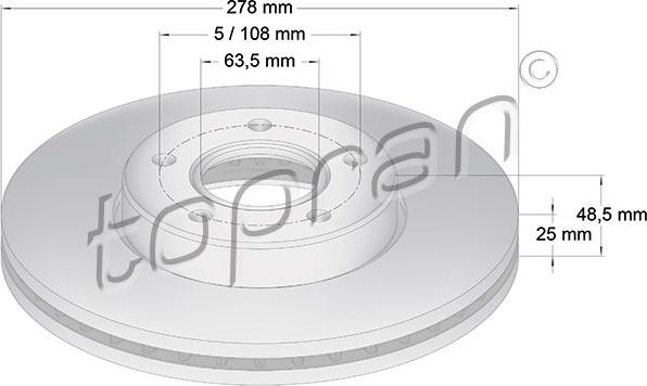 Topran 302 335 - Bremžu diski www.autospares.lv