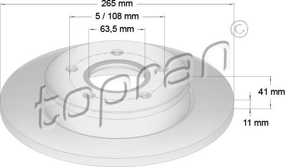 Topran 302 332 - Bremžu diski autospares.lv