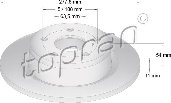 Topran 302 249 - Bremžu diski autospares.lv