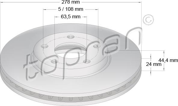 Topran 302 248 - Bremžu diski www.autospares.lv