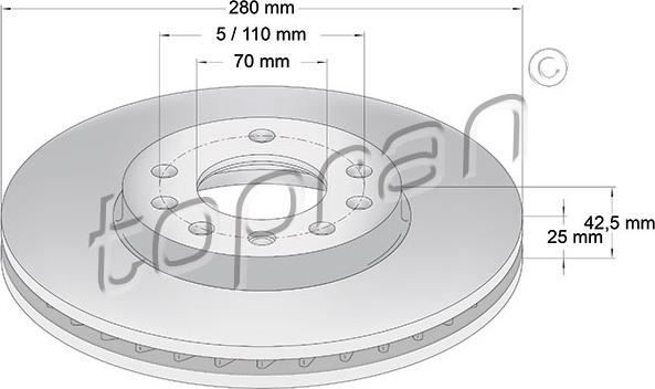 Topran 205 524 - Bremžu diski autospares.lv