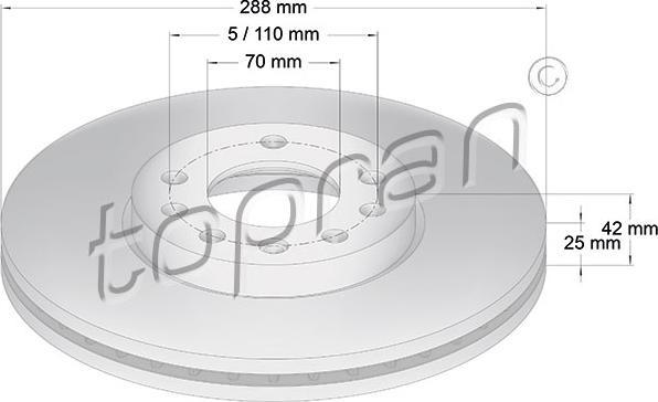 Topran 205 521 - Bremžu diski www.autospares.lv