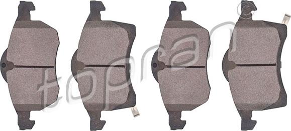 Topran 205 781 - Brake Pad Set, disc brake www.autospares.lv