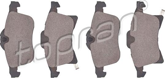 Topran 206 509 - Brake Pad Set, disc brake www.autospares.lv