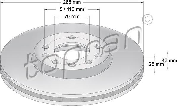 Topran 206 511 - Bremžu diski www.autospares.lv