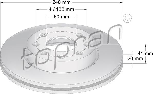 Topran 206 121 - Bremžu diski www.autospares.lv