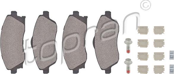 Topran 206 128 - Brake Pad Set, disc brake www.autospares.lv