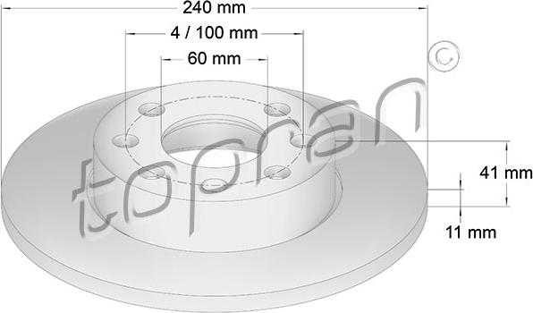 Topran 206 122 - Bremžu diski www.autospares.lv