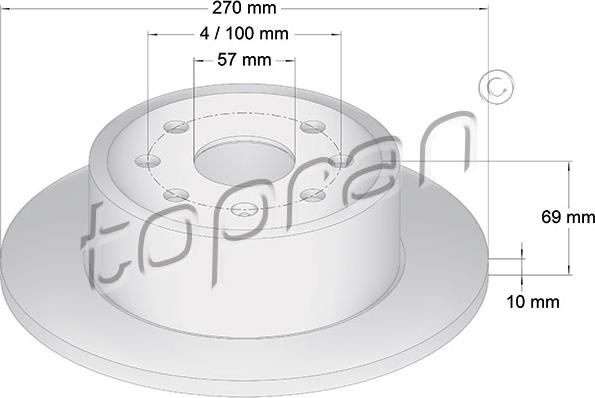 Topran 200 950 - Bremžu diski www.autospares.lv