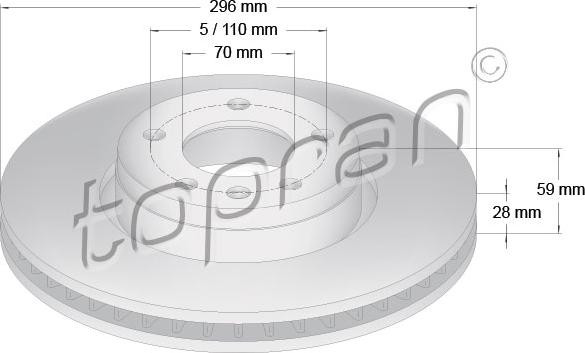 Topran 200 939 - Bremžu diski www.autospares.lv