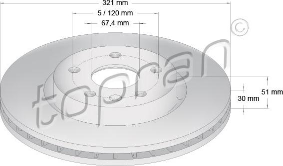 Topran 208 004 - Bremžu diski autospares.lv