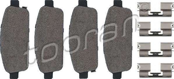 Topran 208 005 - Brake Pad Set, disc brake www.autospares.lv