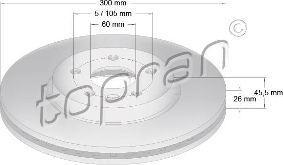 Topran 208 343 - Bremžu diski autospares.lv