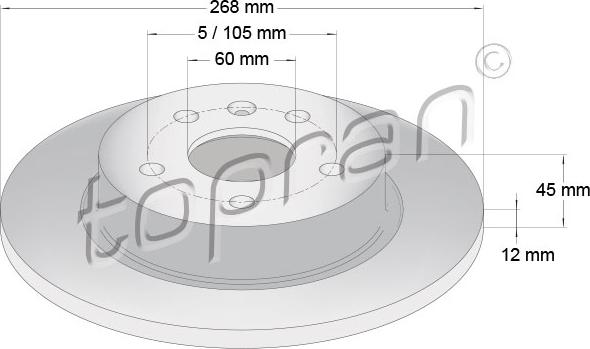 Topran 208 309 - Bremžu diski www.autospares.lv