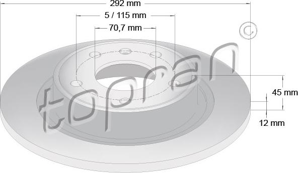 Topran 208 310 - Bremžu diski www.autospares.lv