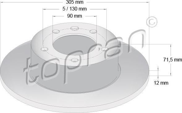 Topran 208 236 - Bremžu diski autospares.lv