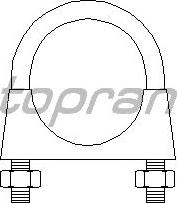 Topran 202494685 - Savienojošie elementi, Izplūdes gāzu sistēma www.autospares.lv