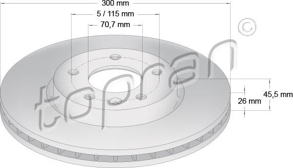 Topran 207 982 - Bremžu diski www.autospares.lv