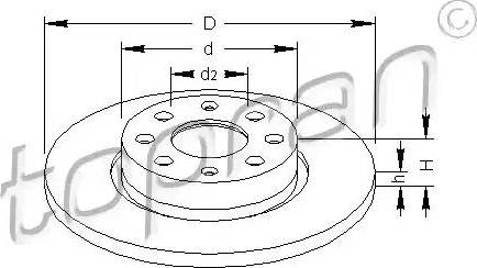 Topran 207 654 - Bremžu diski www.autospares.lv