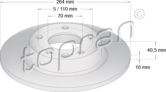 Topran 207 655 - Bremžu diski www.autospares.lv