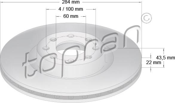 Topran 207 628 - Bremžu diski autospares.lv