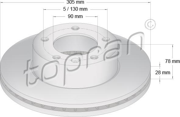 Topran 207 070 - Bremžu diski www.autospares.lv