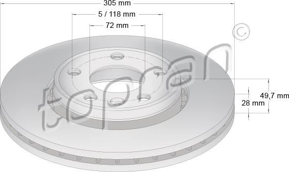 Topran 207 073 - Brake Disc www.autospares.lv