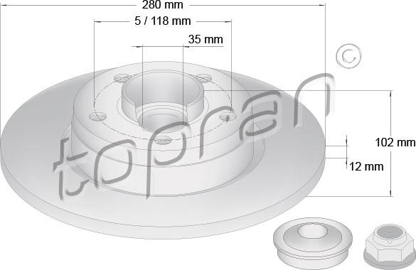 Topran 207 072 - Bremžu diski www.autospares.lv