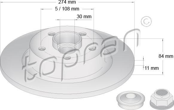 Topran 700 644 - Bremžu diski www.autospares.lv