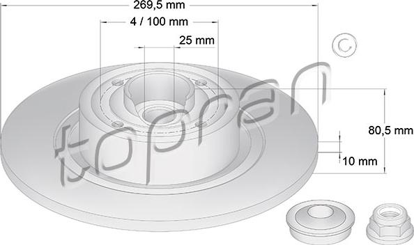 Topran 700 643 - Bremžu diski autospares.lv