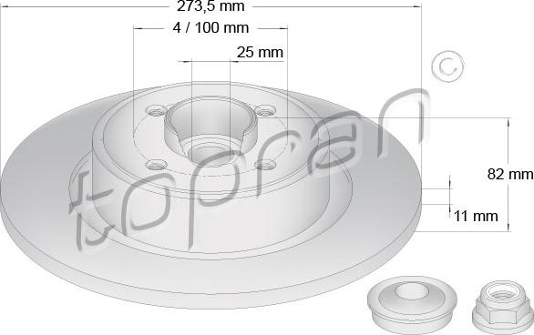 Topran 700 642 - Bremžu diski www.autospares.lv