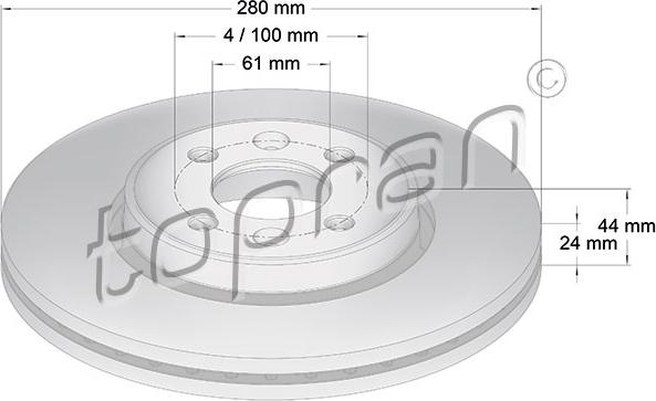 Topran 700 184 - Bremžu diski www.autospares.lv